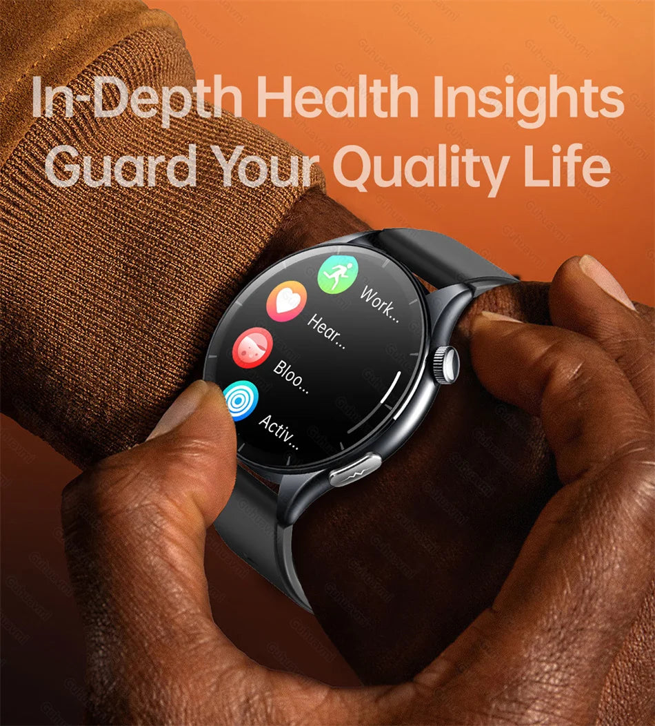 2026 Neue Smartwatch NFC EKG+PPG Blutsauerstoff Harnsäure Blutdruck Saphir Smartwatch Herren für Android iOS Smartwatch Herren