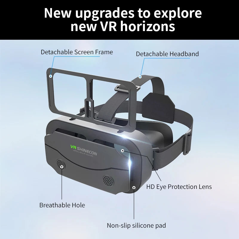 VR Brille Virtual Reality Headset Viar Geräte Helm 3D Linsen Smart Goggles Für Smartphones Telefon Mobile Gogle Spiel Zubehör