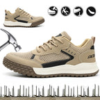 Sicherheitsschuhe Herren S3 mit Stahlkappenstiefel, EU Standard Kevlar Arbeitsschuhe Herren Leichtgewicht, CN39-46 Schutzarbeitsschuhe Damen
