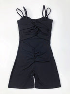 Greenora Damen Workout Strampler Sexy Rückenfrei Yoga Overall Eng Anliegend Body Fitness Activewear Ärmellose Sportbekleidung Einteiler