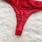 SINGREINY Weihnachten Erotische Dessous Anzüge Damen Trägerlos Eng Anliegend Kurze Nachtwäsche Mode Samt Schleife Sinnliche Unterwäsche Sets