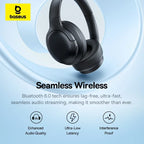 Baseus BH1 Lite Kabellose Kopfhörer Bluetooth 6.0 ENC Klare Anrufe Super Bass Hit Kopfhörer 80 Stunden Spielzeit Over-Ear Headset