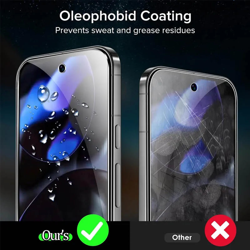 Fingerabdruck-Entsperrung Glas für Pixel 9 Pro 10 8A 9A 10A 7A 8 Pro Displayschutzfolie Pixel 9 Pro XL Panzerglas für Google Pixel 9