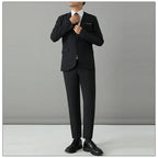 S-8XL Anzug Herrenmode Casual Outdoor (Blazer + Hose) Gentleman Business Hochzeit Slim-fit Formeller Britischer Stil Hochzeitsanzug