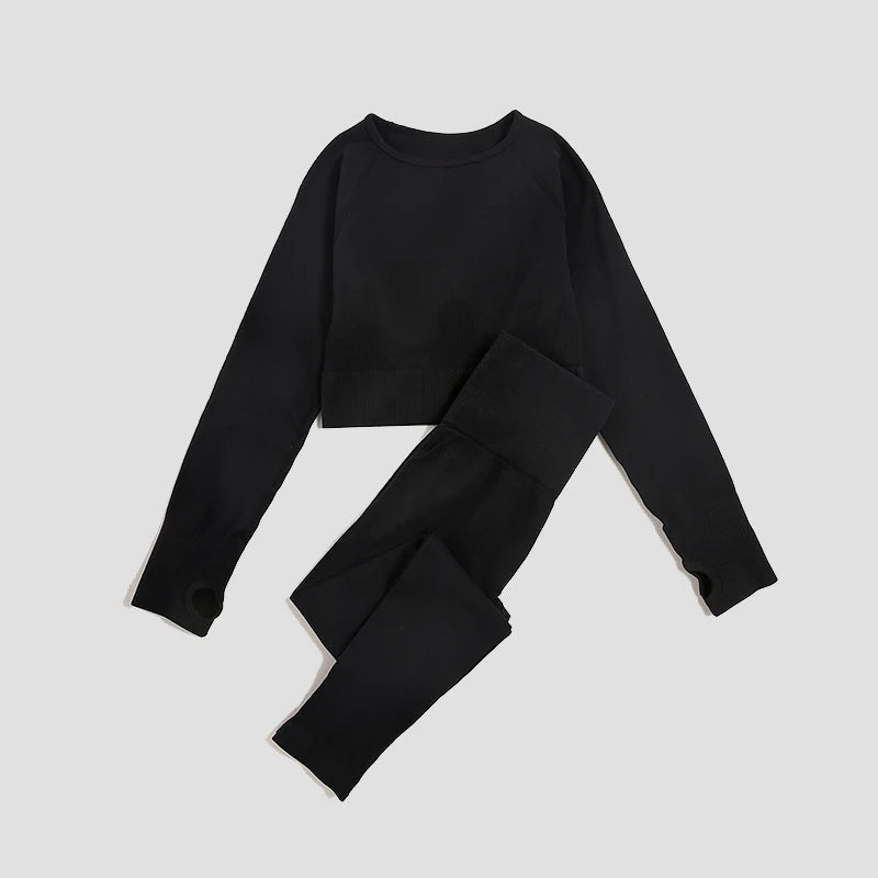 WAREBALL 2/3/4-teiliges Nahtloses Yoga-Set Sportkleidung Yoga-Anzüge für Frauen Fitness-Set Trainingsanzüge Sport-BH Gym Leggings
