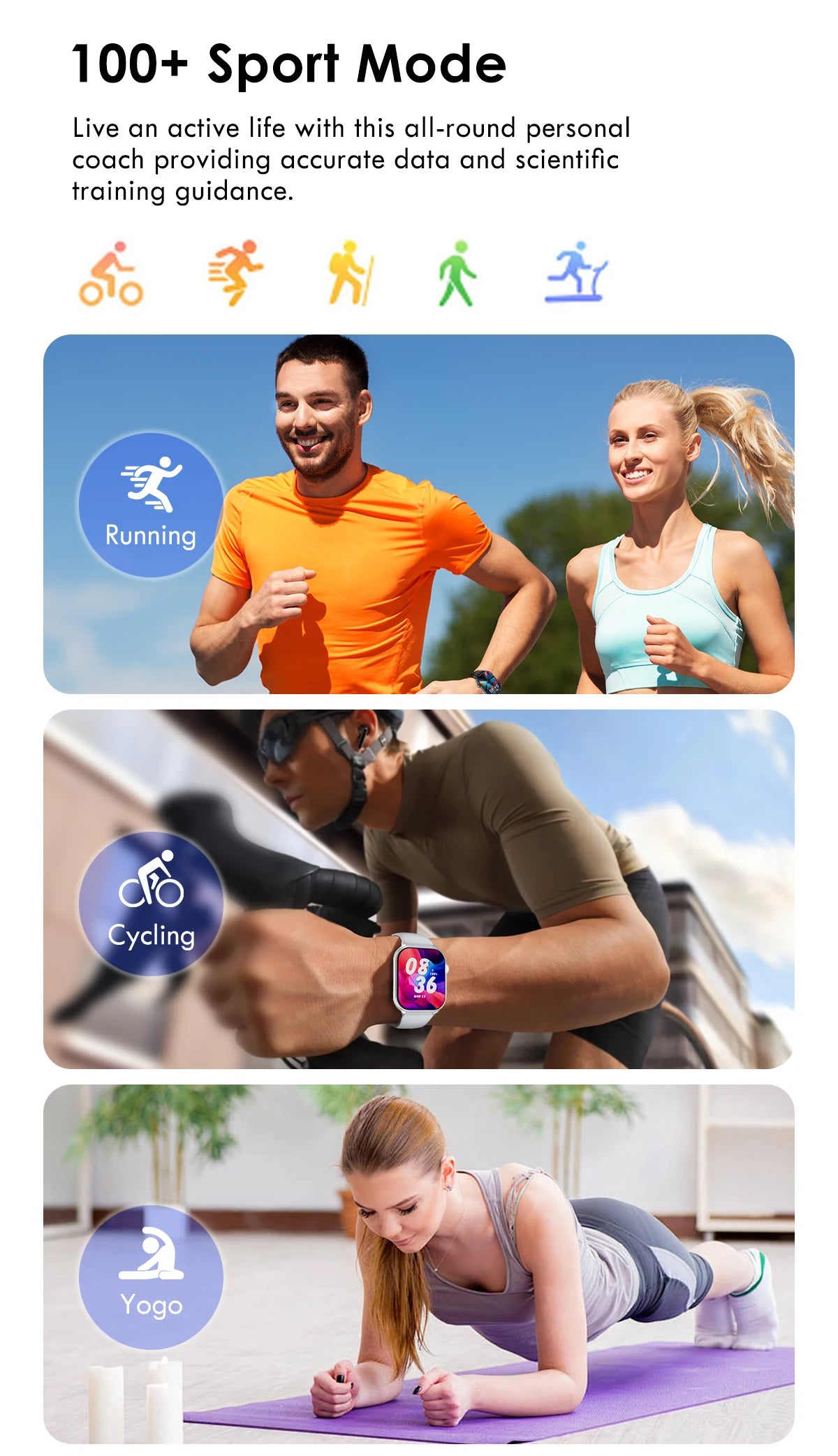 Lenovo 2026 Smartwatch 1,96" HD AMOLED Display Herzfrequenz-Gesundheitsüberwachung Bluetooth-Sprachanrufe Smartwatch für Android IOS