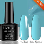 Gel-Nagellack-Kit, professionelles Nagelgel-Kit mit Nageltrockner, Soak-Off-Nagellack-Kit, Unterlack, Überlack, Maniküre-Werkzeug-Set