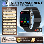 2026 Neue Gesundheits-Smartwatch Lasertherapie Reduziert Drei Hochs Blutsauerstoff Blutdruck Harnsäure Blutfette EKG-Smartwatch Für Herren