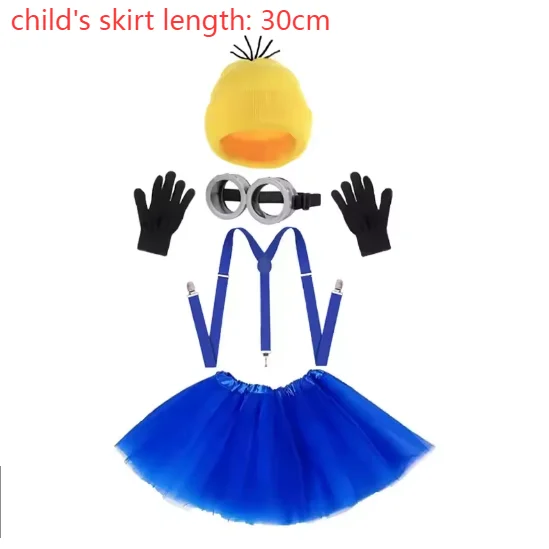 Verkleidungskostüm Lustiges Halloween Kostüm Zubehör für Erwachsene, Schutzbrille/Gelbe Mütze/Handschuhe für Herren Damen Cosplay Party Set
