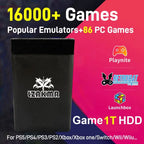 1 TB für PS4/Xbox/PS3/PS2/PS1 Launchbox & RetroBat & Playnite System 3-in-1 Spiele-HDD mit AAA- & 3D- & Retro-Spielen