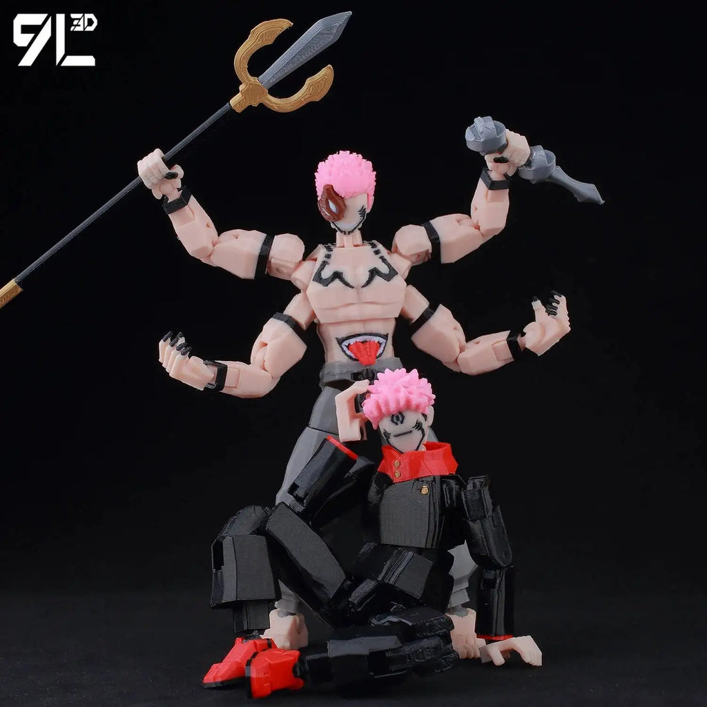 9L3D Lucky13 Gojo Sukuna Jujutsu Fushiguro Toji Gojo Satoru Actionfigur Dummy13 T13 Mehrgelenkige Sammlerstücke Titan13