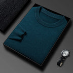 2025 Neuer Herren-Freizeitpullover Rundhals Langarm Strickpullover Rautenmuster Mode Vielseitiges Oberteil 2029