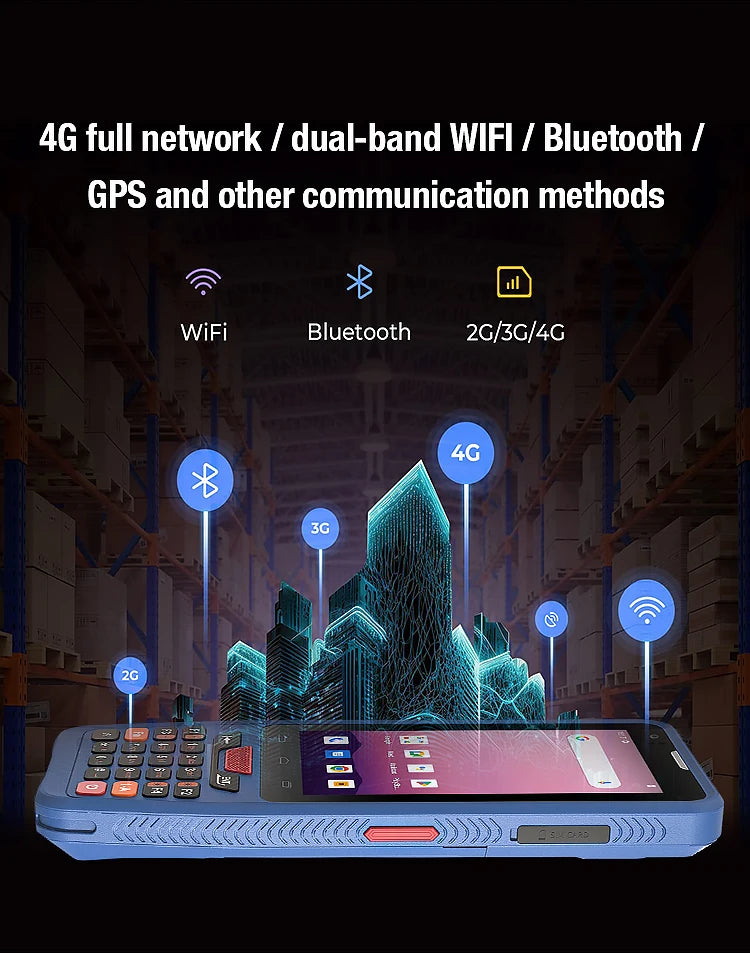 IP67 4 Zoll wasserdichter robuster Industrie-PDA Handheld Android PDA Tragbares Datenterminal NFC Datensammler für Inventur