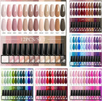 MTSSII 12tlg. Gellack-Set Nude Rosa Rot Glitzer Semi Permanent Soak Off UV Gel Nagellack Maniküre Kit Nagelzubehör DIY