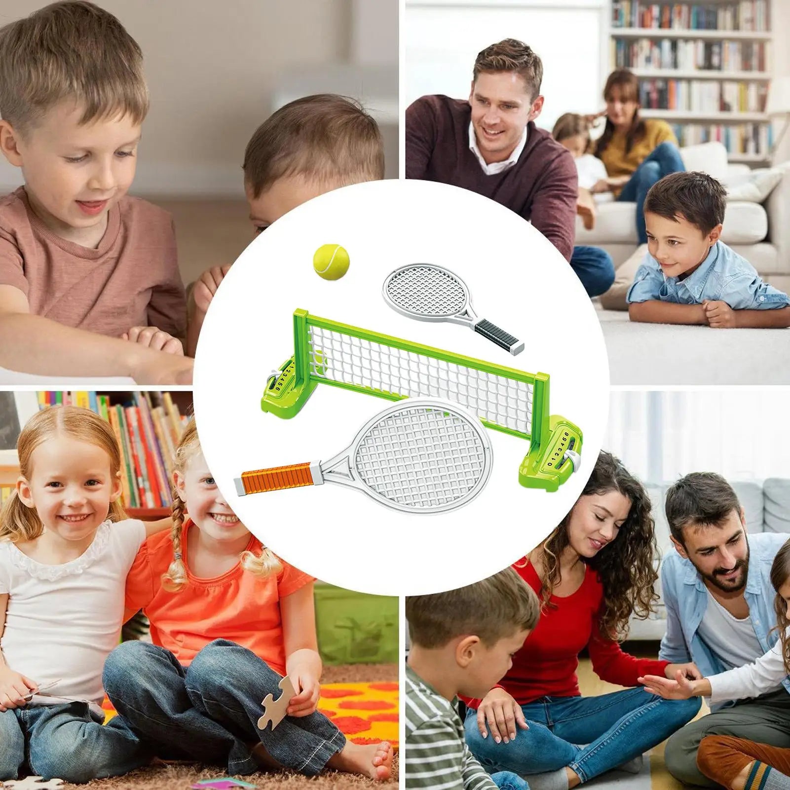 Mini-Tennis-Set Tennis-Spielset mit 2 Schlägern und 1 Ball Tragbares Freizeitsportgerät für drinnen und draußen