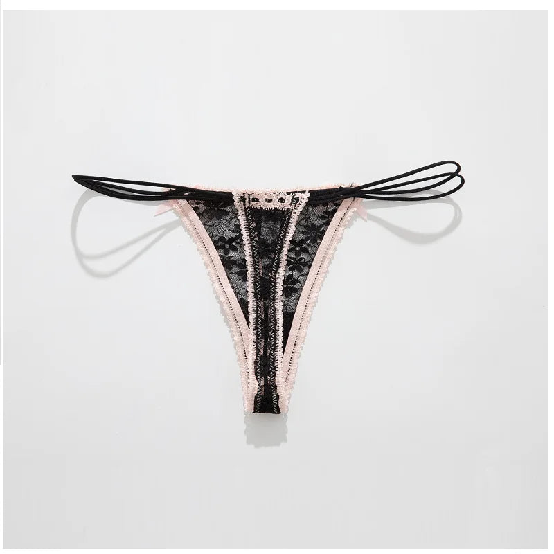 Spitzen-Schleifen-Höschen, sexy Damen-Dessous, Alltagskleidung, Homewear, einfarbige Unterwäsche für Damen, niedrige Taille, atmungsaktive Höschen, трусы женские