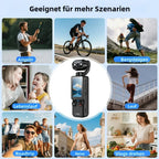4K HD-Videokamera mit 1,9" CMOS, wiederaufladbar über USB, 180° drehbarer Action-Camcorder für Vlogging, Live-Streaming