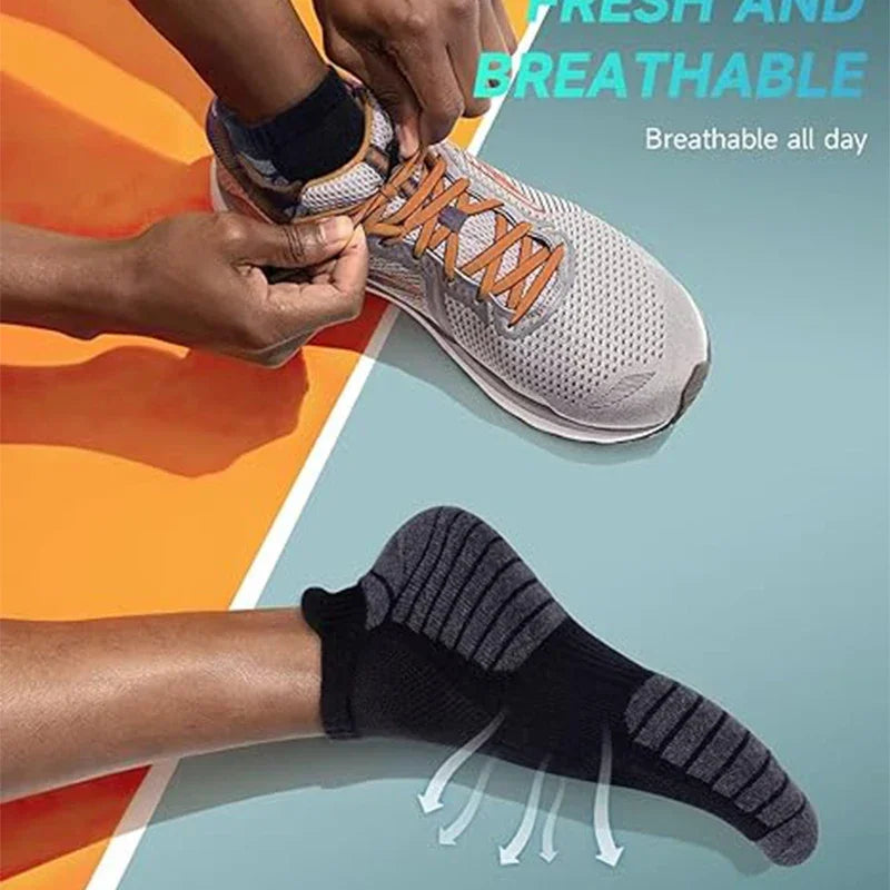 3 Paar professionelle Lauf-Sport-Fitness-Knöchelsocken Herren Handtuchsocken Outdoor-Sport Kurze Socken Herren und Damen Socken GIFRS