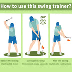 Einziehbarer Golfschwung-Trainingshelfer Rhythmus-Klick-Sound Golfgriff-Trainer-Aufsatz für das Indoor-Training Golfzubehör