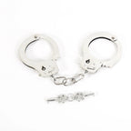 DUTRIEUX Edelstahl Handschellen BDSM Fesselset Verstellbare Metallfußfesseln Kette Fetisch Fesseln Sexspielzeug für Paare