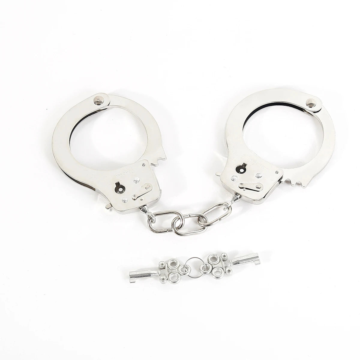 DUTRIEUX Edelstahl Handschellen BDSM Fesselset Verstellbare Metallfußfesseln Kette Fetisch Fesseln Sexspielzeug für Paare