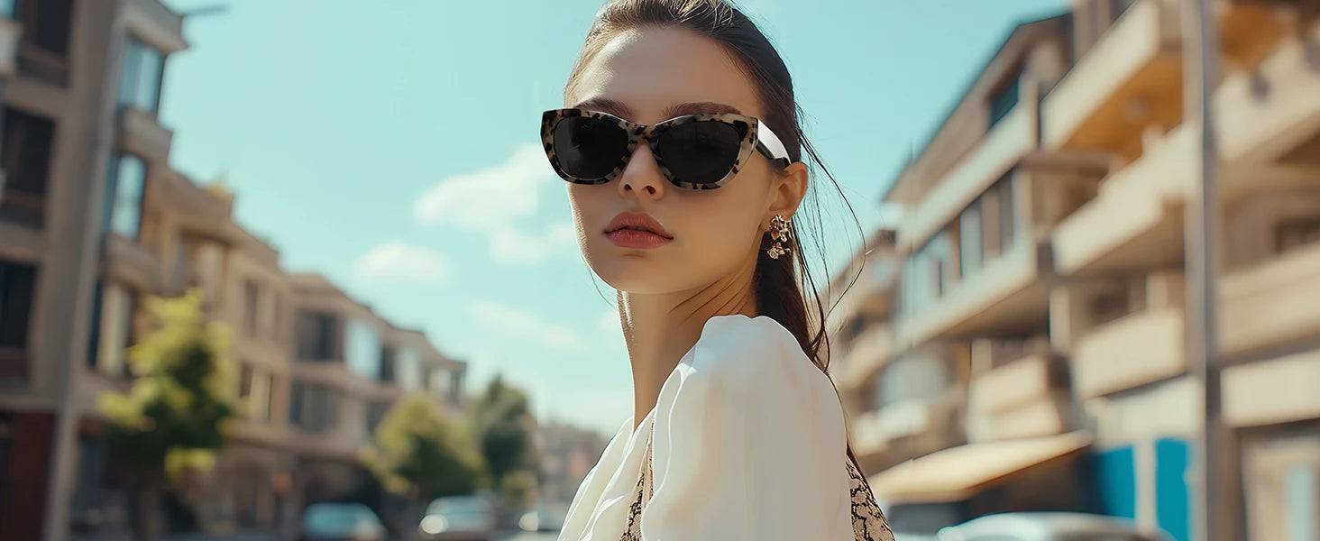 ZENOTTIC Polarisierte Sonnenbrille Damen Cat-Eye: Trendige Cateye Sonnenbrille für Damen - Süße Sonnenbrille UV400 Schutz