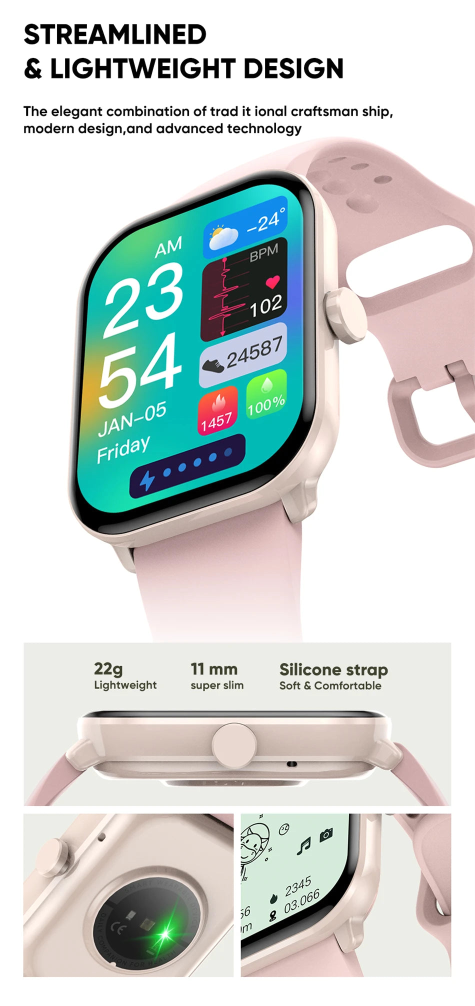 For Xiaomi Watch 5 Smart Watch Men HD AMOLED Screen Heart Rate Bluetooth Calling GPS Tracking Waterproof Sports SmartWatch Women