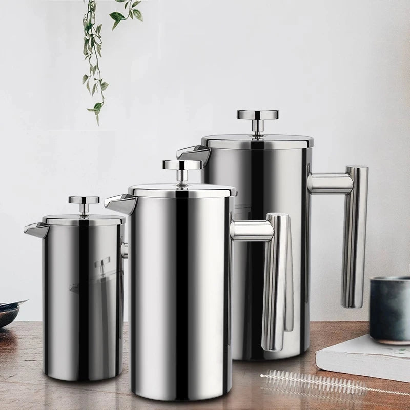 1.5L Coffee Maker French Press Stainless Steel Espresso Coffee Machine French Press Double-Wall Insulated Coffee Tea Maker Pot Hauptbild