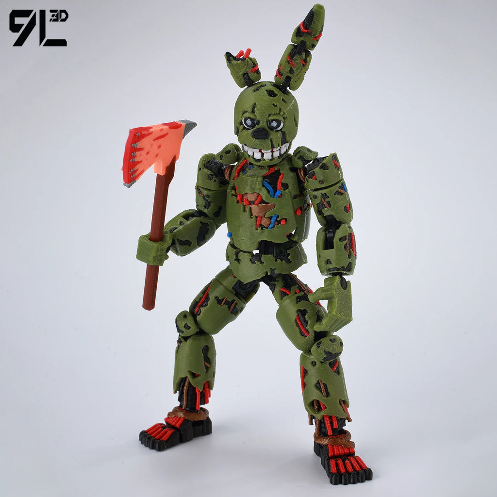 9L3D Gedruckte FNAF Freddy Fazbear's Pizza Springtrap Spielzeug Actionfiguren Anime Modell Lucky13 Dummy13 Titan13 Ornamente Geschenke