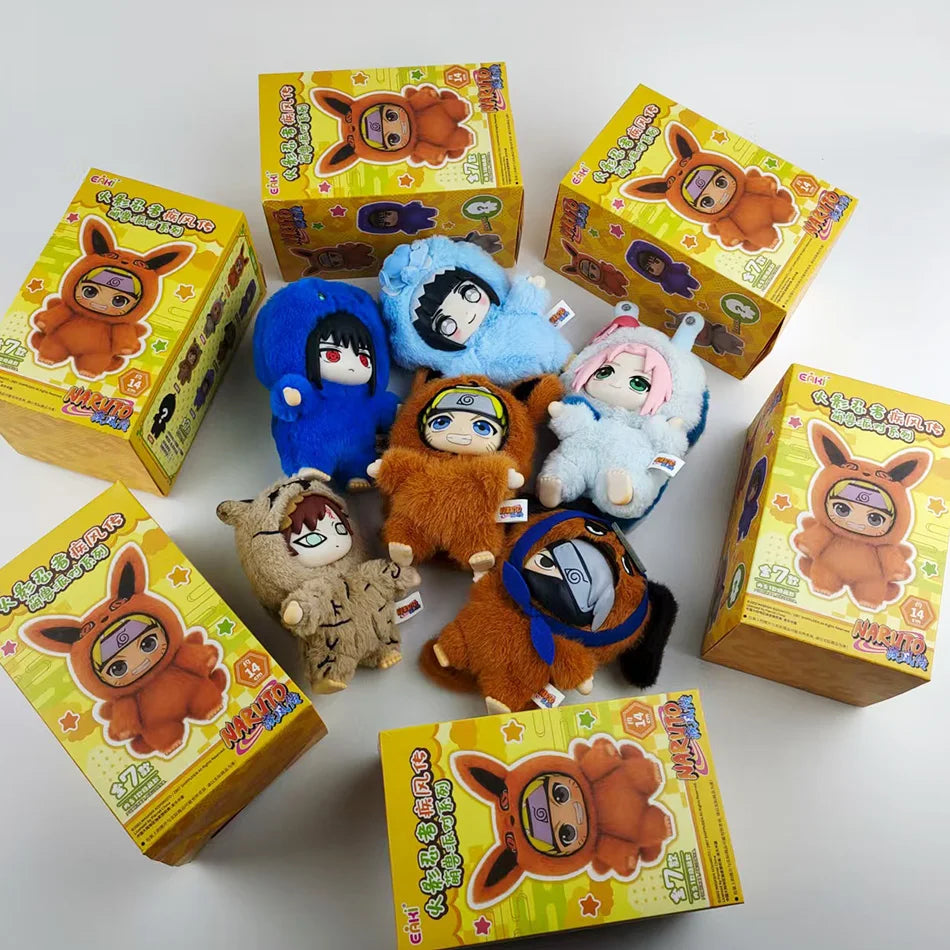 *Auf Lager  Naruto Itachi Sasuke Kakashi Gaara Serie Blind Box Trendiges Spielzeug Figur Plüsch Anhänger Sammlung Weihnachtsgeschenk