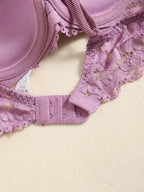 1 Set Elegantes Dessous-Set aus Spitze mit Stickerei und atmungsaktivem Stoff: Push-Up-BH, transparenter Schlüpfer mit tiefem Bund – das ultimative Valentinstagsgeschenk