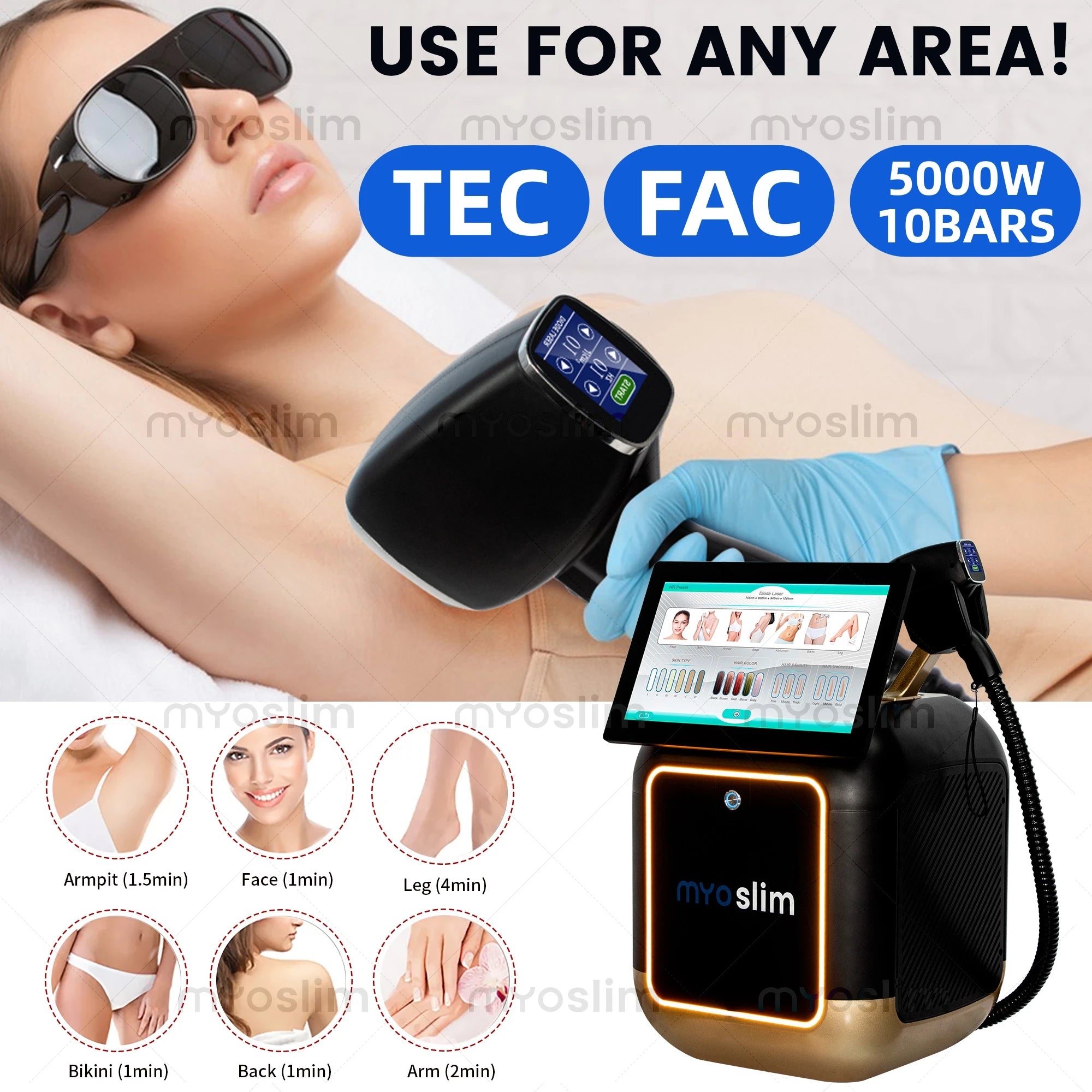 808nm Diode Laser Hair Removal Machine FAC TEC 5000W 4 Wavelength Ice Titanium Permanent Painless Removal Body Care Equipment Hauptbild