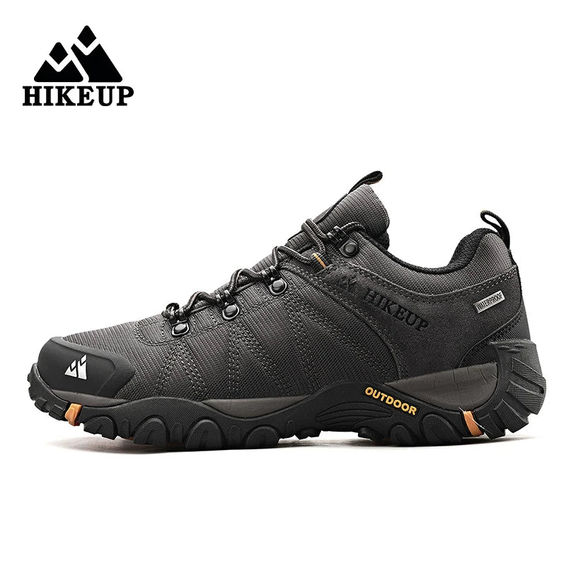 HIKEUP Rutschfeste Herren Wanderschuhe Atmungsaktive Outdoor Abriebfeste Spritzwassergeschützte Kletterschuhe Herren Sneaker Tourismus Bergschuhe