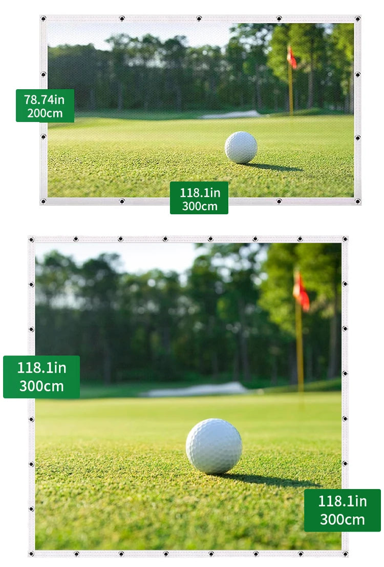 Caiton Golf Impact Screen – Geräuschlos, HD, Reißfest, Schwungtraining für Innen- und Außenbereich, Einfacher Aufbau, Schlagschutz, Verschiedene Größen
