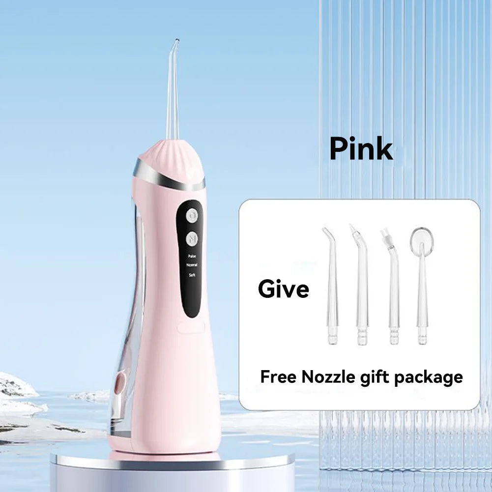 Munddusche 3 Reinigungsmodi Tragbar Wiederaufladbar Wasserdicht IP65 Dental Water Flosser Zahnaufhellungs-Düsenflosser 200 ml