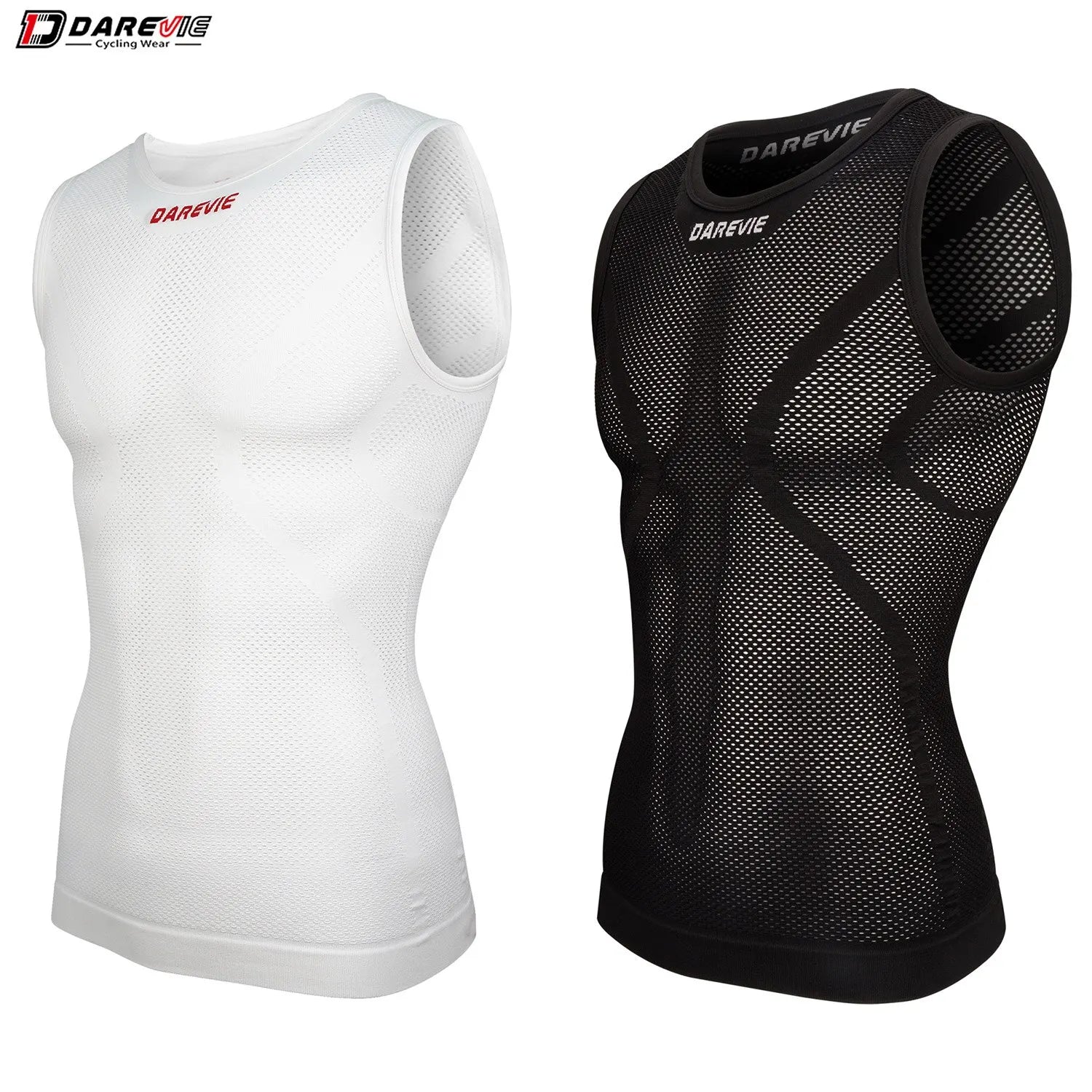 DAREVIE Radsport First Layer Herren Kompressions-Nahtlos Damen Fahrrad Radsport Inneres Sport First Layer Unterhemd Bike Base Layer