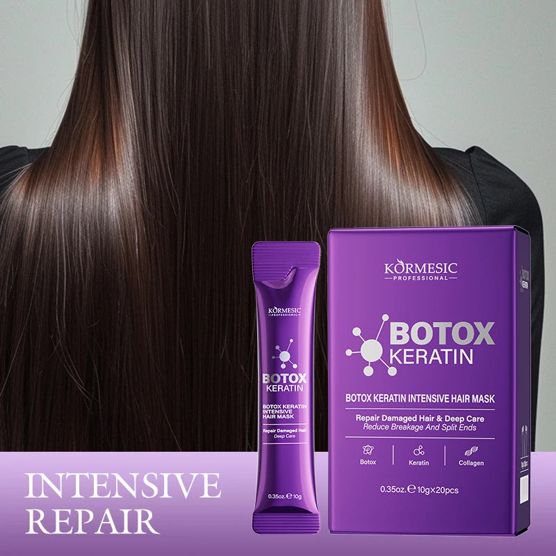 Keratin-Haarmaske Magische 5-Sekunden-Reparatur bei geschädigtem, krausem, weichem, glattem, glänzendem Haar, tiefenwirksame Feuchtigkeitspflege, Haarpflegemaske