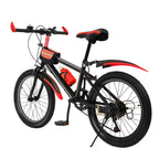 20 Zoll Mountainbike 7 Gänge, Verstellbarer Sattel Kinderfahrrad mit Schutzblechen und Flaschenhalter für Jungen und Mädchen 8-13 Jahre