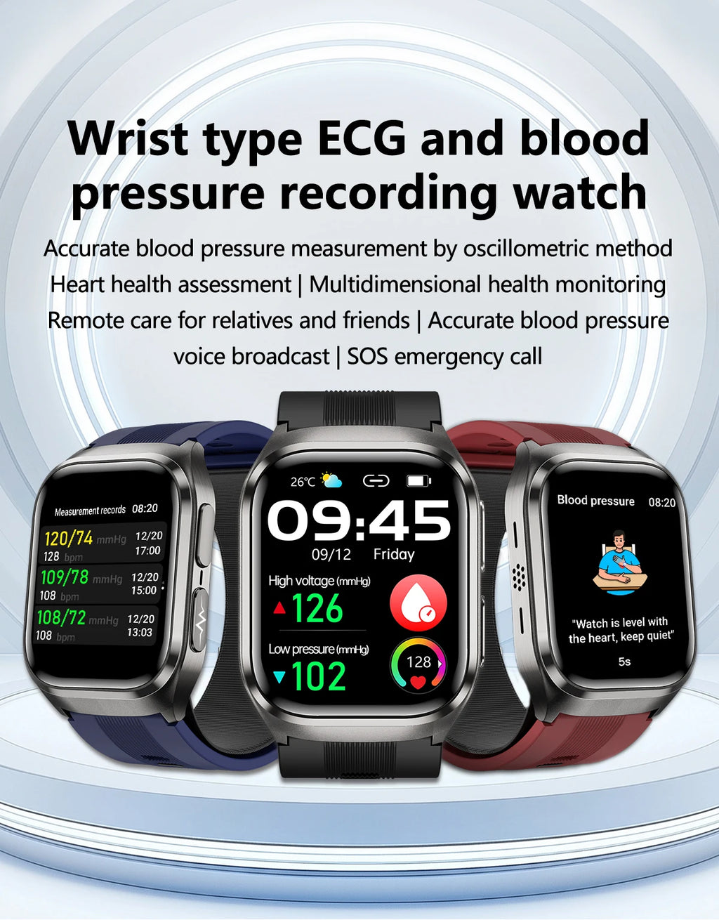2026Neue Gesundheitsuhr Blutdruck Genaue Messung Smartwatches Herren Harnsäure Blutfette wasserdicht Airbag Smartwatch Damen