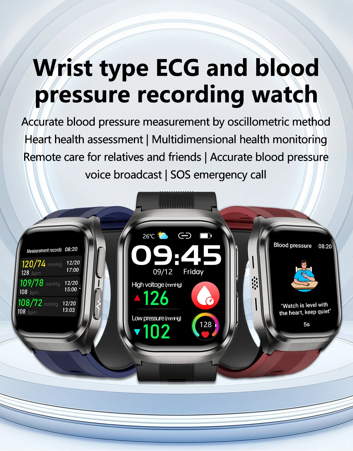 2026Neue Gesundheitsuhr Blutdruck Genaue Messung Smartwatches Herren Harnsäure Blutfette wasserdicht Airbag Smartwatch Damen