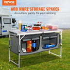 SucceBuy Camping-Küchentisch Schneller Aufbau Klappbarer Campingtisch MDF-Campingtisch für Outdoor-Picknicks BBQ Camping RV Reisen