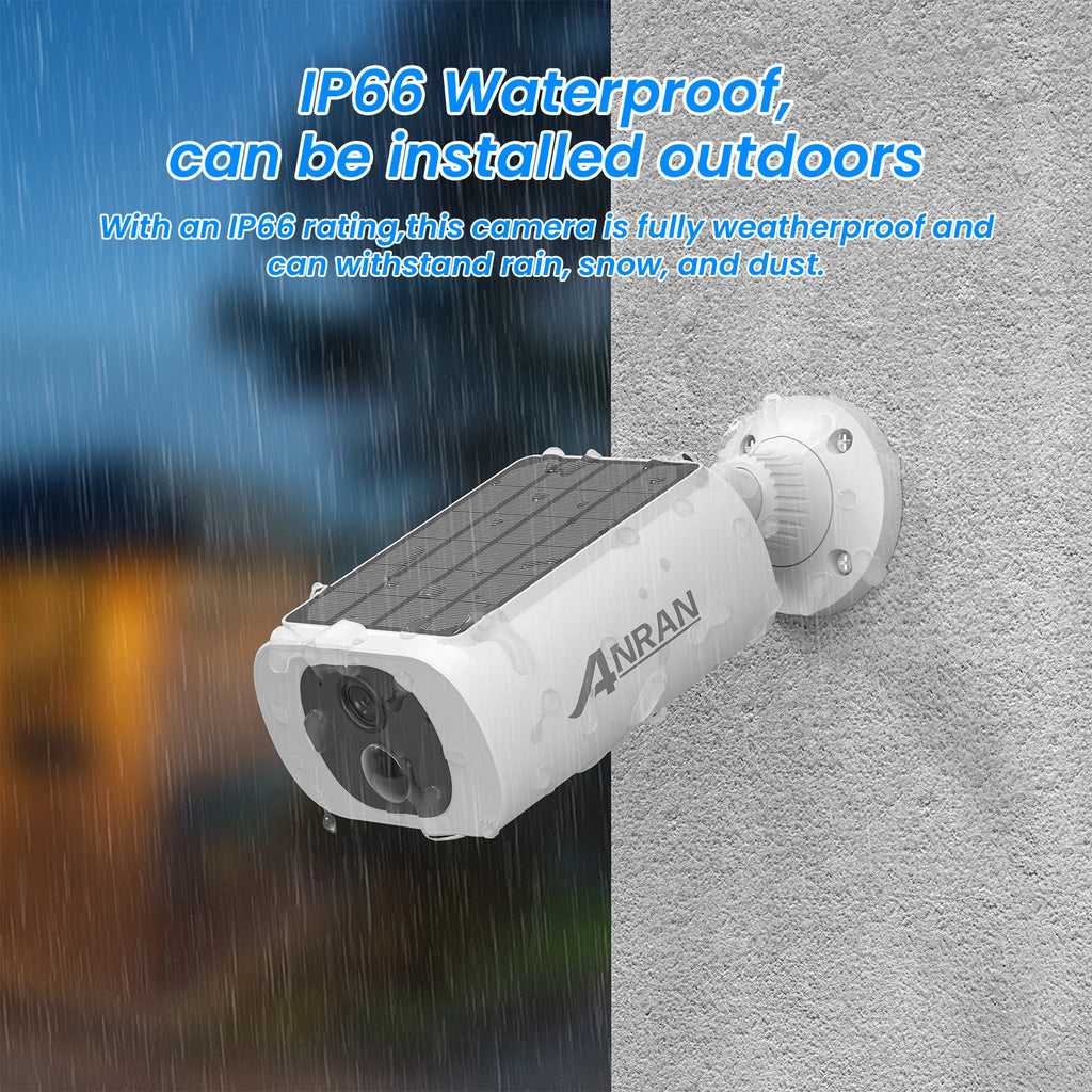 ANRAN 2K Solar-Überwachungskamera 3/5MP Outdoor Funk 2.4G WIFI Kamera Akku-Cam Flutlicht Farbe Nachtsicht NVR kann nicht hinzugefügt werden