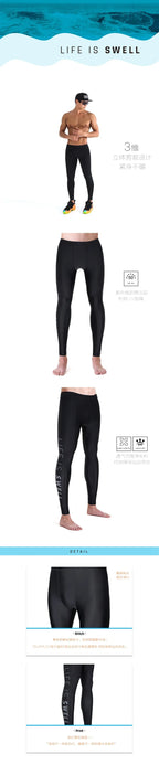 Herren schnell trocknende Sonnencreme rein schwarzer Buchstabe Tauchen und Surfen wasserdichte Damen Caprihose Nylon Hot Spring Badehose