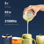400ml Mini-Mixer 6 Klingen, tragbarer Smoothie Maker mit 21000 U/min, USB wiederaufladbar, multifunktionaler Entsafterbecher für Milchshakes