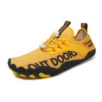 Men Water Sports Shoes Quick Dry Non-Slip Five Finger Shoes Outdoor Wading Swimming Barefoot Aqua Shoes Lightweight Sneakers