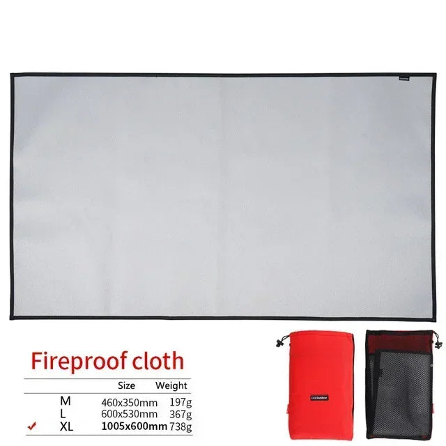 Neue Outdoor-Camping feuerfeste Matte Picknick Barbecue Isolationsmatte flammhemmend Hochtemperatur-Feuerdecke Fiberglasmatte