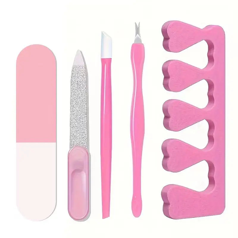 Komplettes Nagelset, Nagellampe + Poliermaschine + Pflegewerkzeuge für DIY exklusive romantische Nagelkunst zu Hause, Nagelset-Werkzeuge