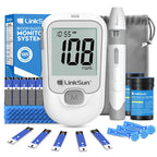 LinkSun G-425-1 Blutzuckermessgerät-Kit 50/100 Stück Teststreifen Lanzetten für Diabetes-Monitor Digitales Glukometer Blutzuckermessgerät