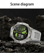 Smartwatch für Herren GPS Offline-Karten 2G ROM 10ATM Wasserdicht Herzfrequenz Tauchen Skifahren Wandern Robuste Smartwatch für Damen und Herren