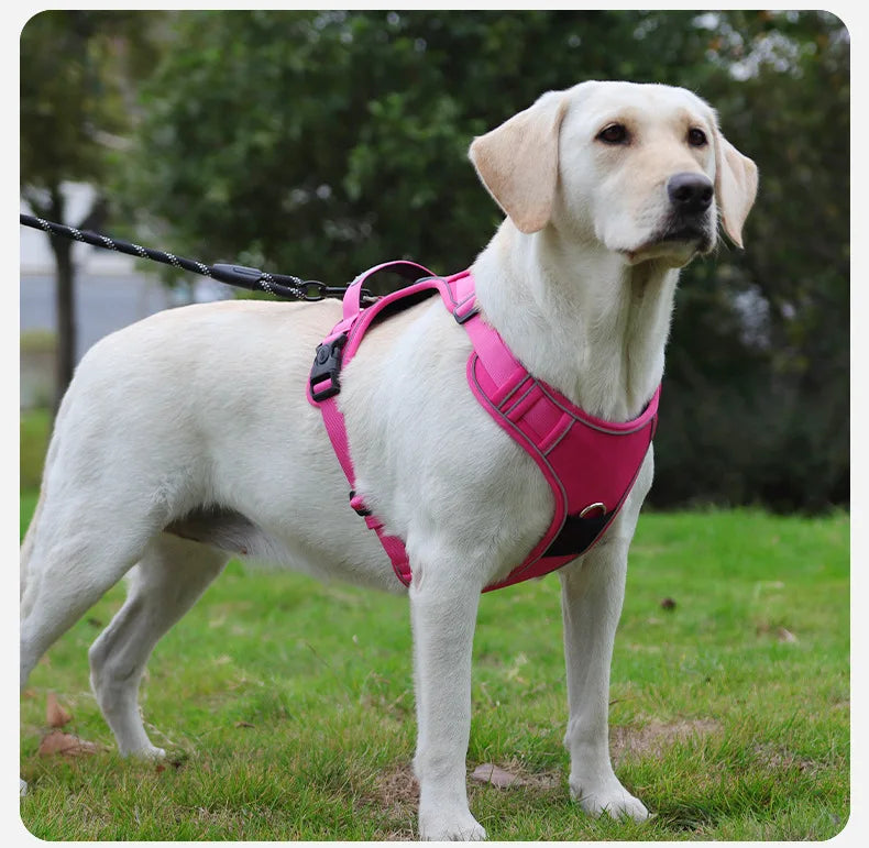 Anti Pull Dog Harness for Large Medium Dogs Reflective Escape Proof Tracker Chest Strap Breathable Adjustable Pet Supplies